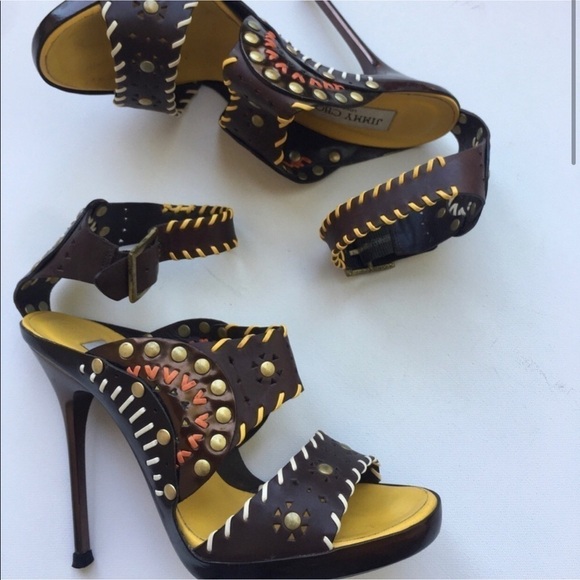 Jimmy Choo Leather Sandals size 7 - Picture 2 of 11